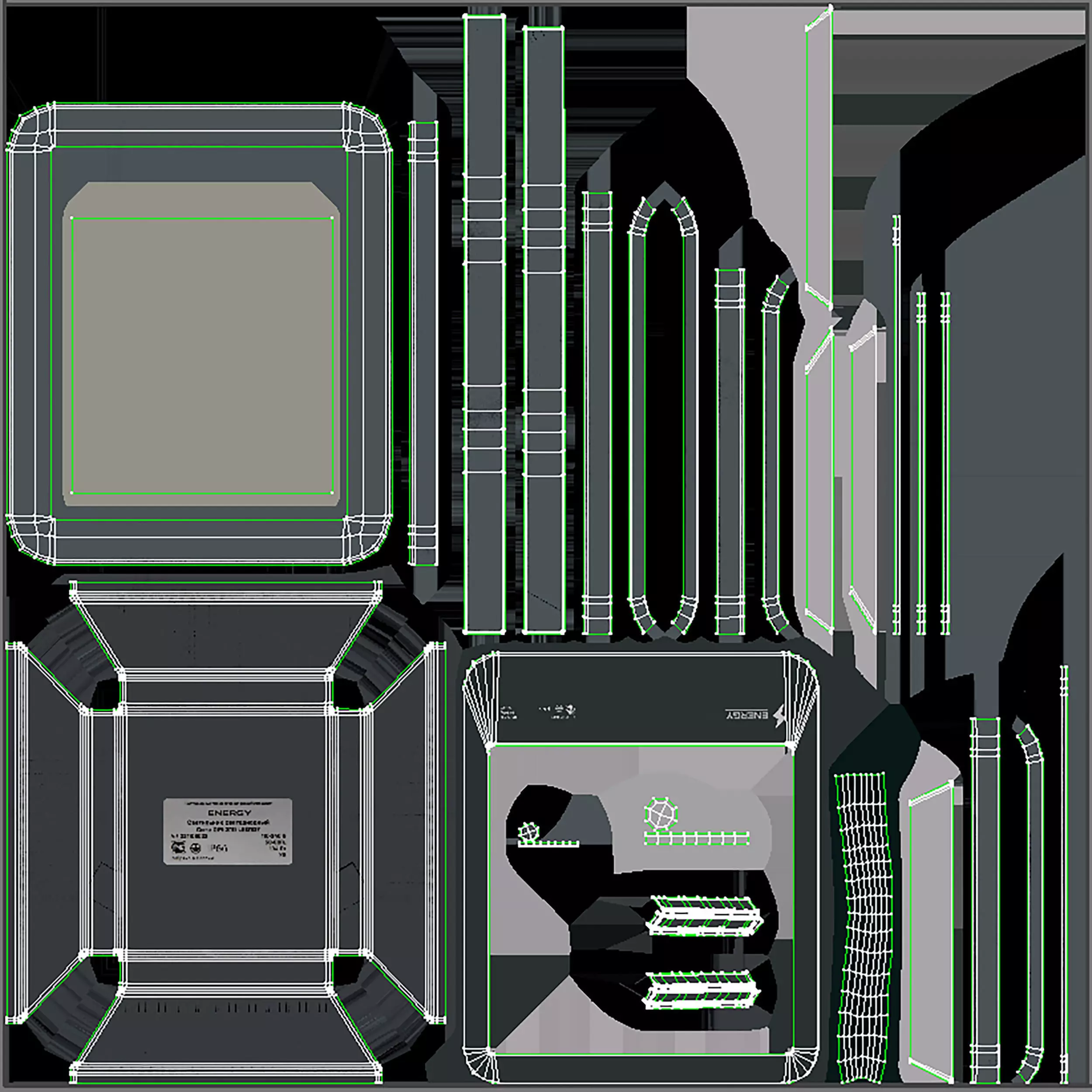 LED Light Street Technical Industrial 3D model_30