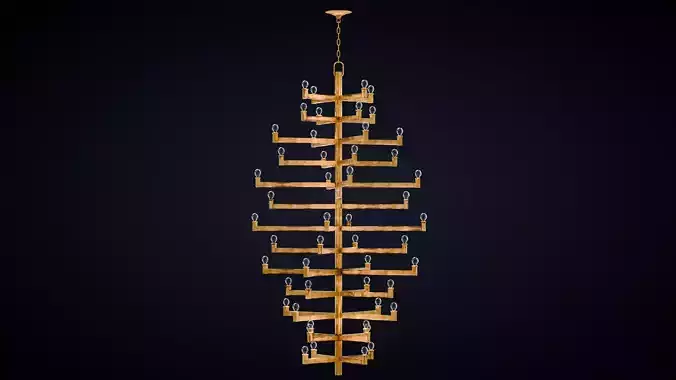 Andre Grande Chandelier Low-poly 3D model