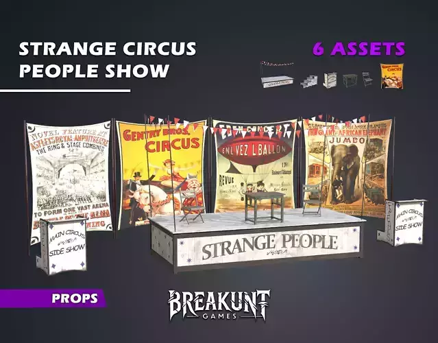 Strange Circus People Show - 6 assets