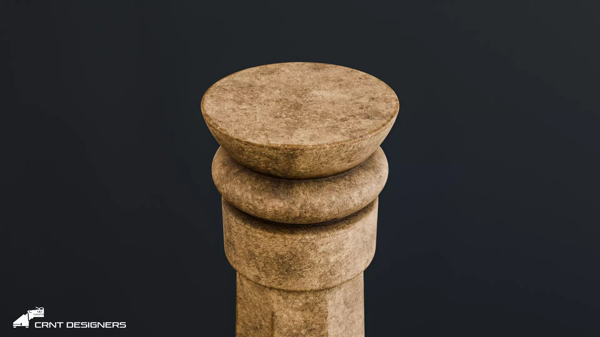 Ancient Temple Pillar - Stone Architectural Column 3D model_5