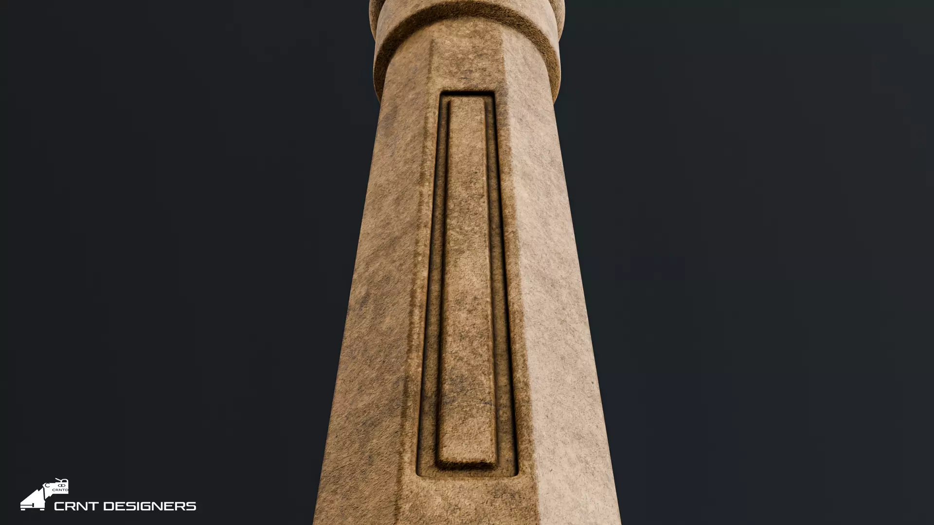 Ancient Temple Pillar - Stone Architectural Column 3D model_9