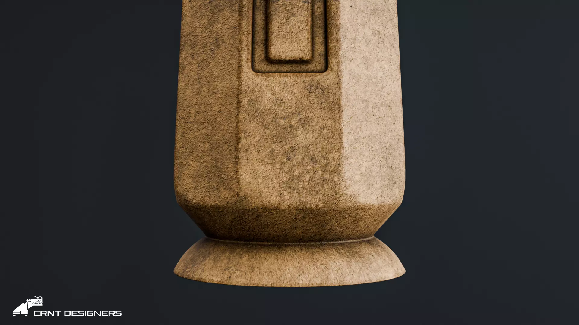 Ancient Temple Pillar - Stone Architectural Column 3D model_3