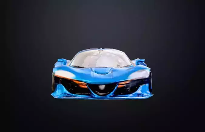 Unrivaled Aerodynamic Hypercar - 3D Model 