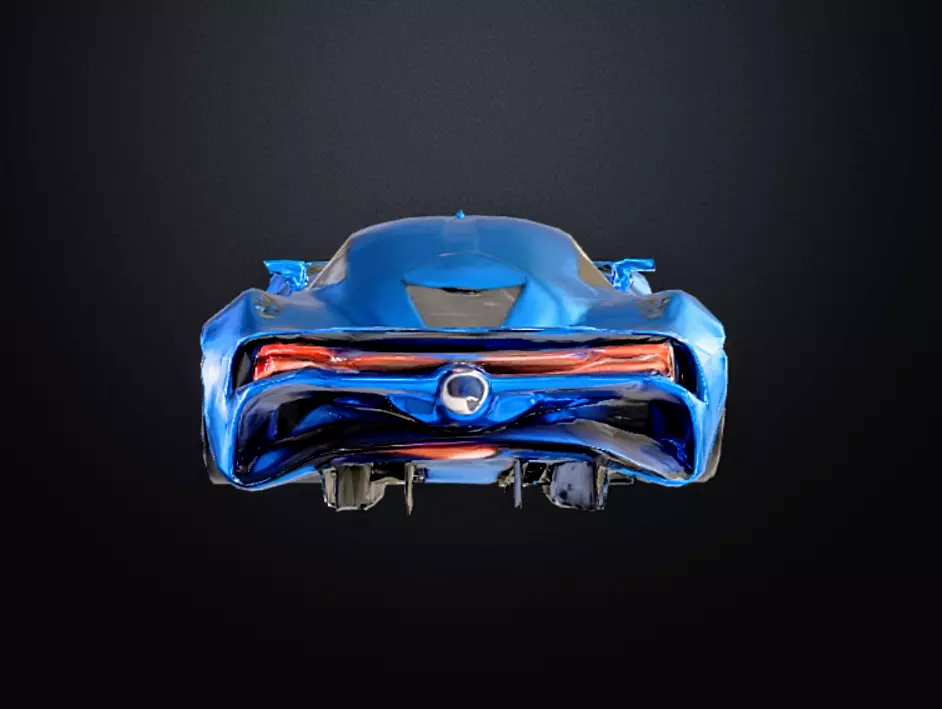Unrivaled Aerodynamic Hypercar - 3D Model  Low-poly 3D model_4