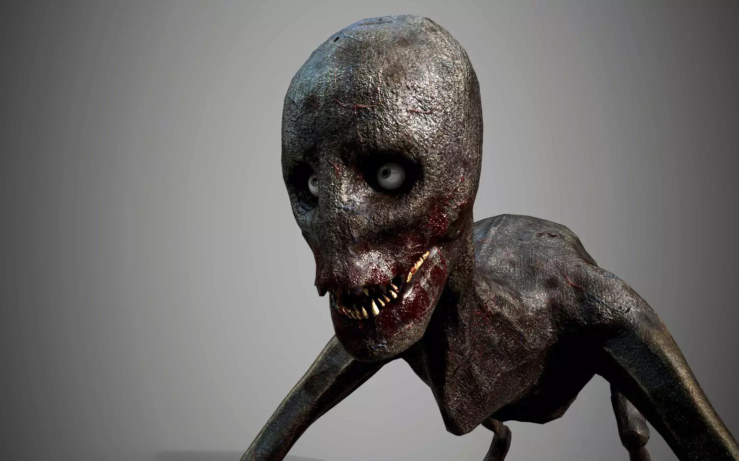 Rake monster rigged Low-poly 3D model_1