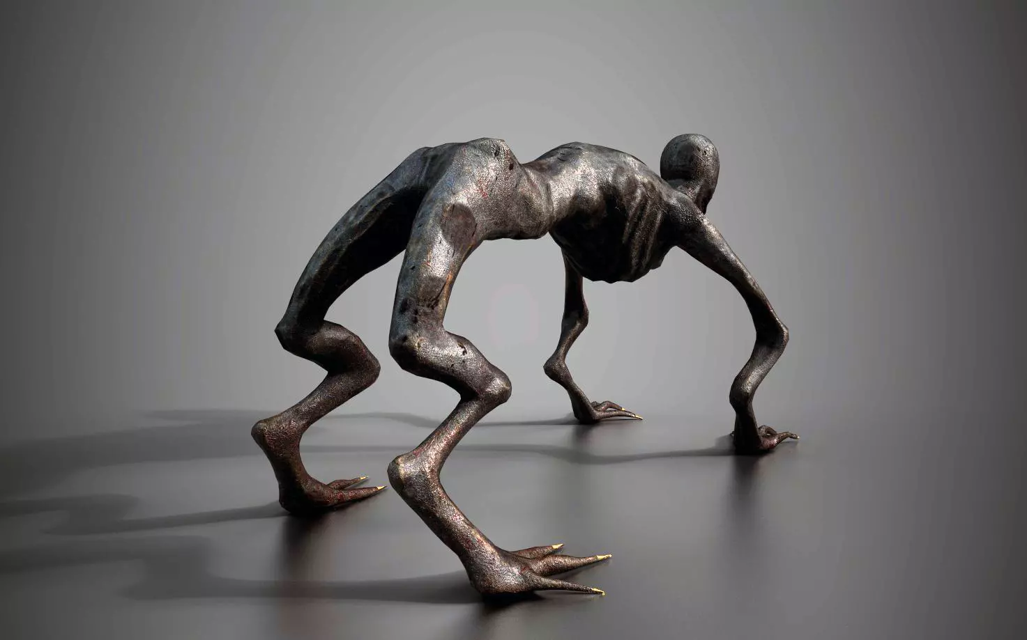 Rake monster rigged Low-poly 3D model_3