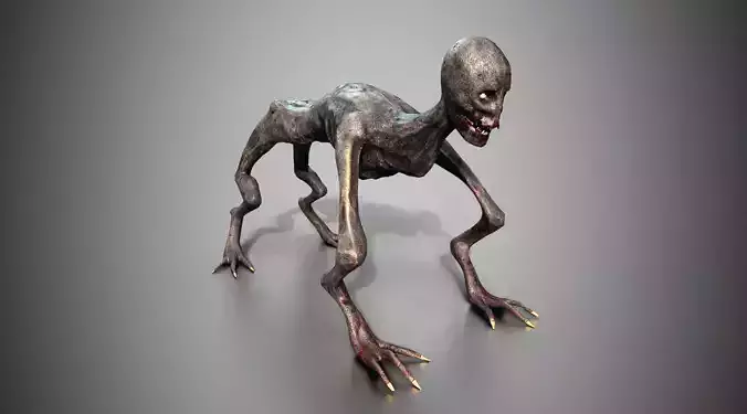 Rake monster rigged Low-poly 3D model