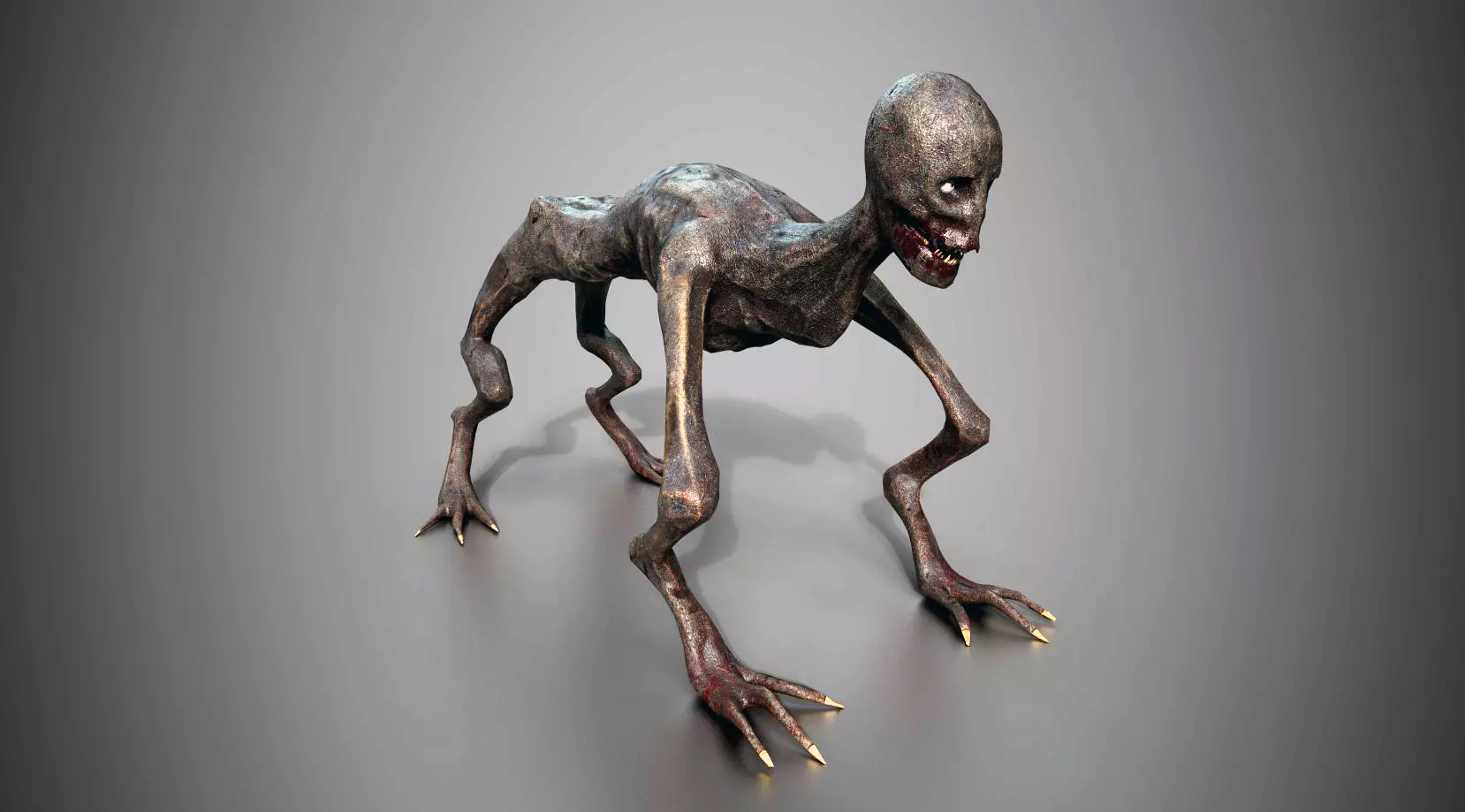 Rake monster rigged Low-poly 3D model_0