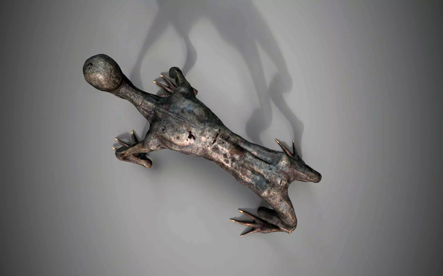 Rake monster rigged Low-poly 3D model_4