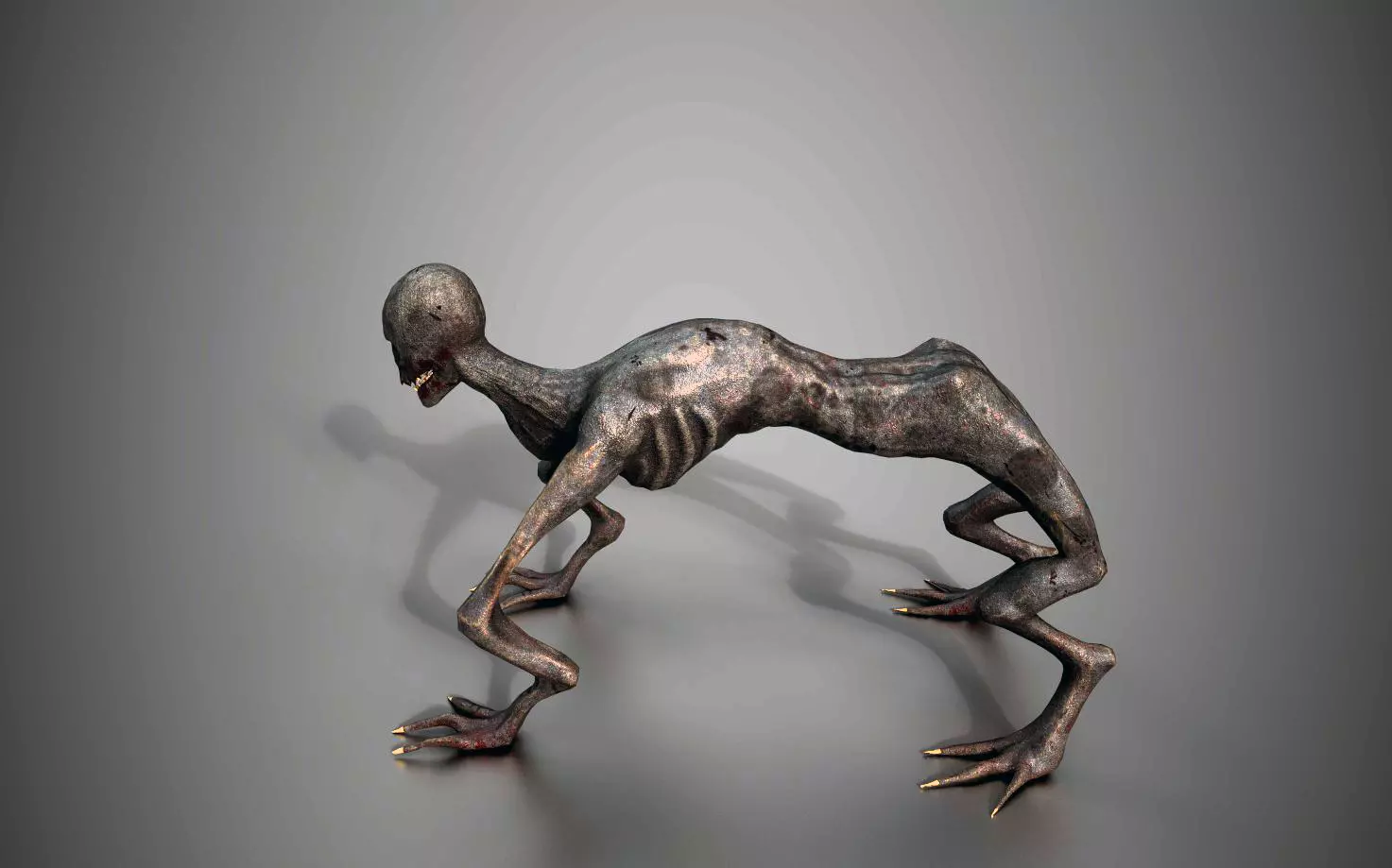 Rake monster rigged Low-poly 3D model_2