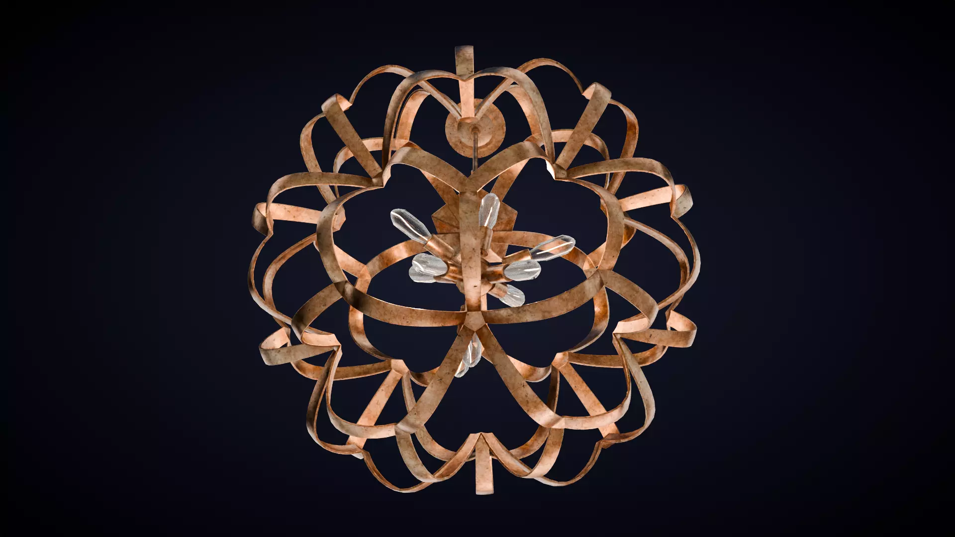 Sappho Orb Chandelier 3D model_9