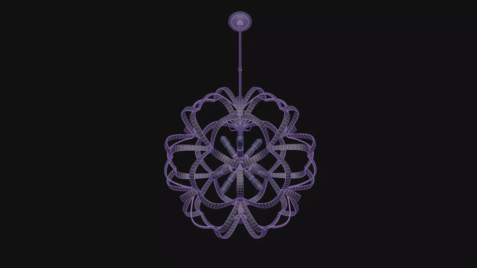 Sappho Orb Chandelier 3D model_16