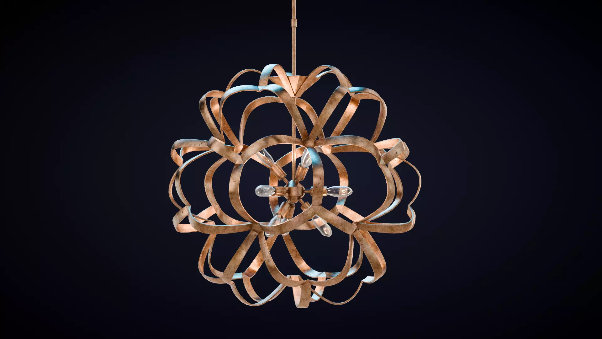 Sappho Orb Chandelier 3D model_0