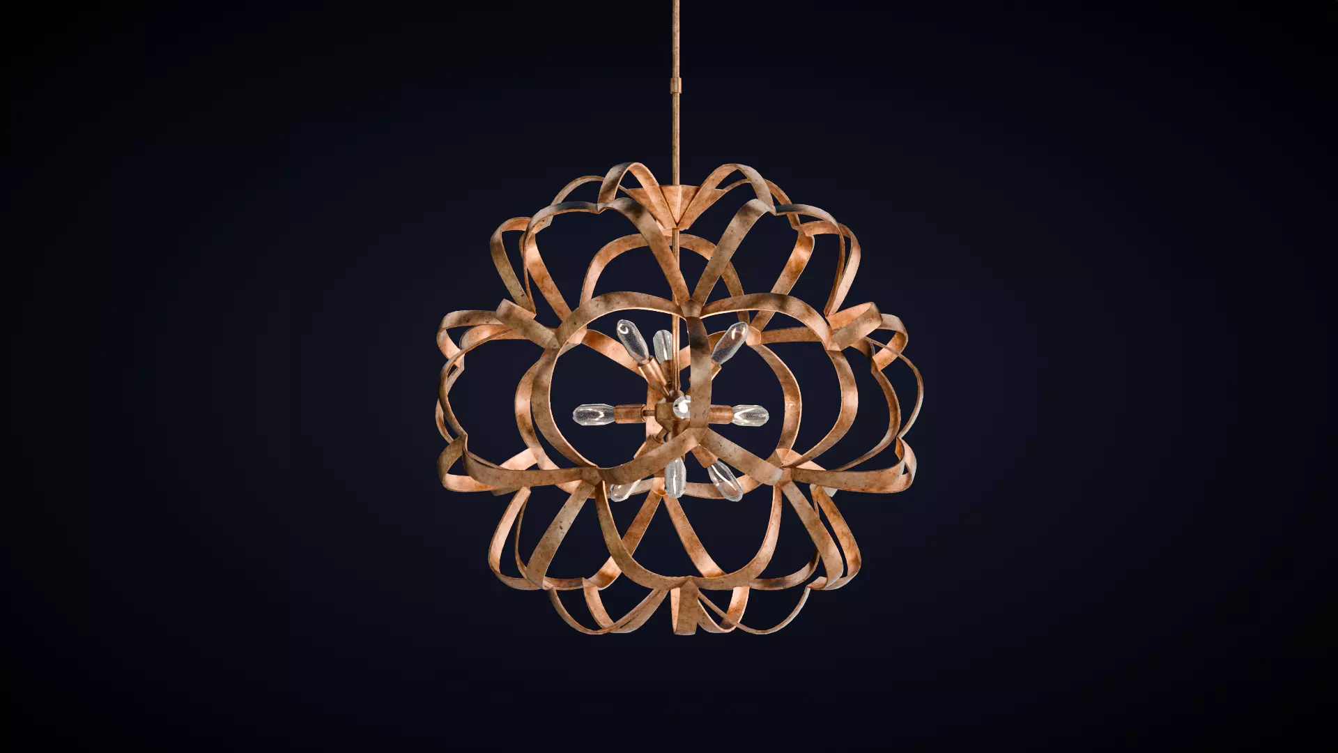 Sappho Orb Chandelier 3D model_2