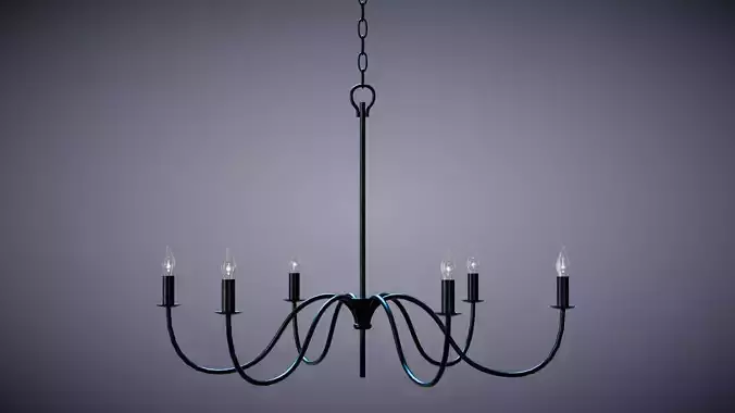 Tirrell Small Chandelier Low-poly 3D model