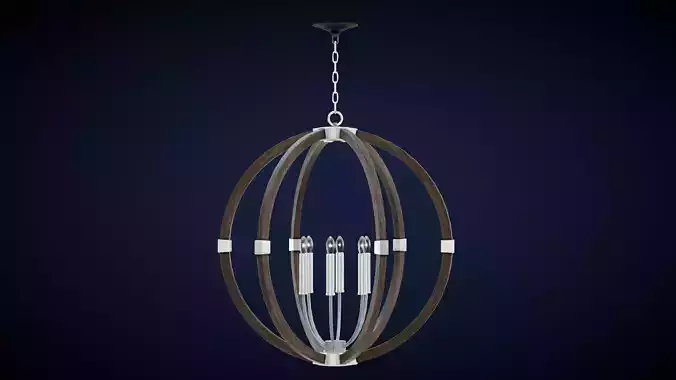 Bastian Orb Chandelier Low-poly 3D model