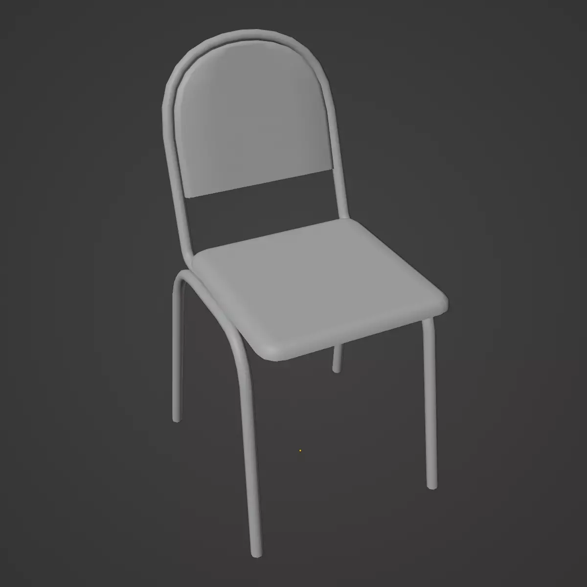 Office Chair Set Low-poly 3D model_20