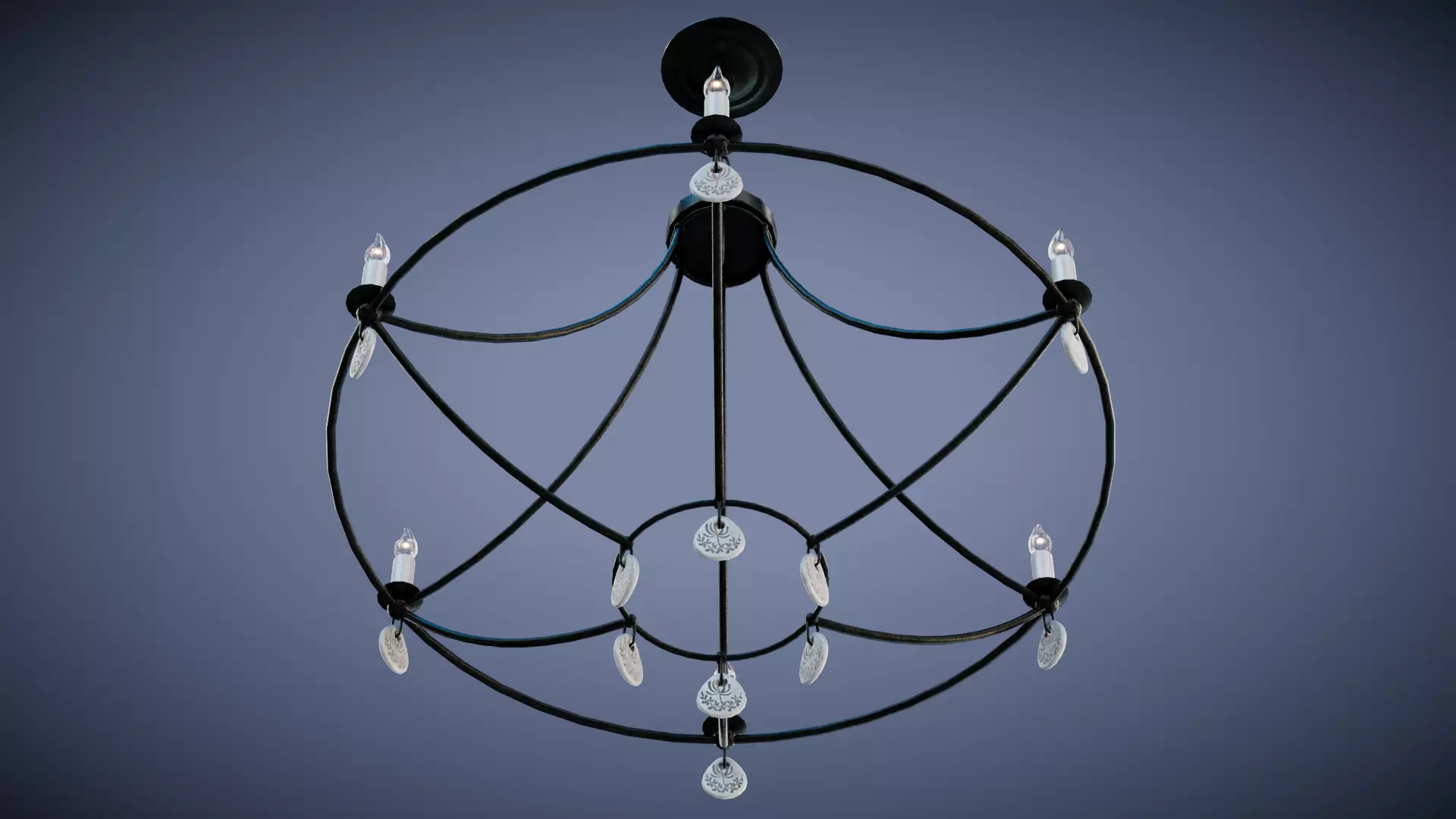 Novella Chandelier Low-poly 3D model_6