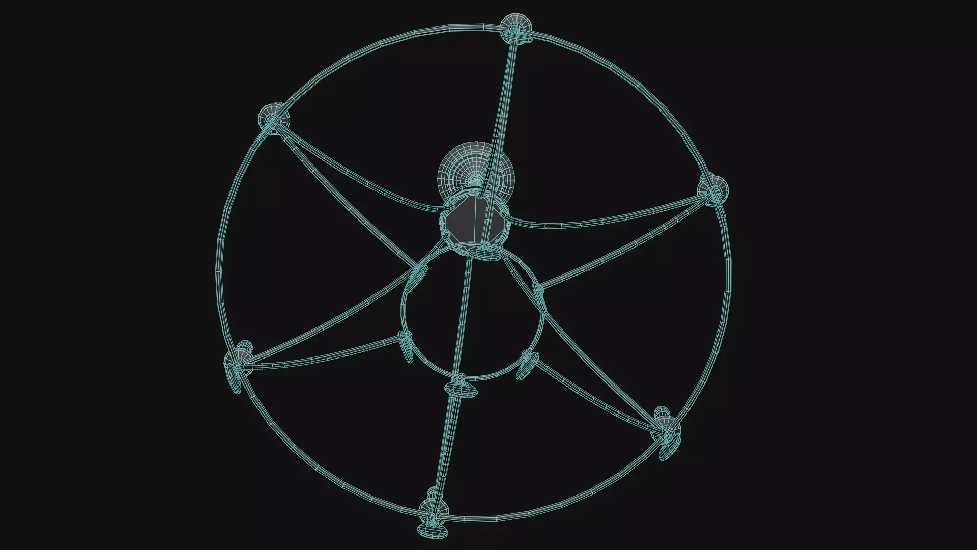 Novella Chandelier Low-poly 3D model_19