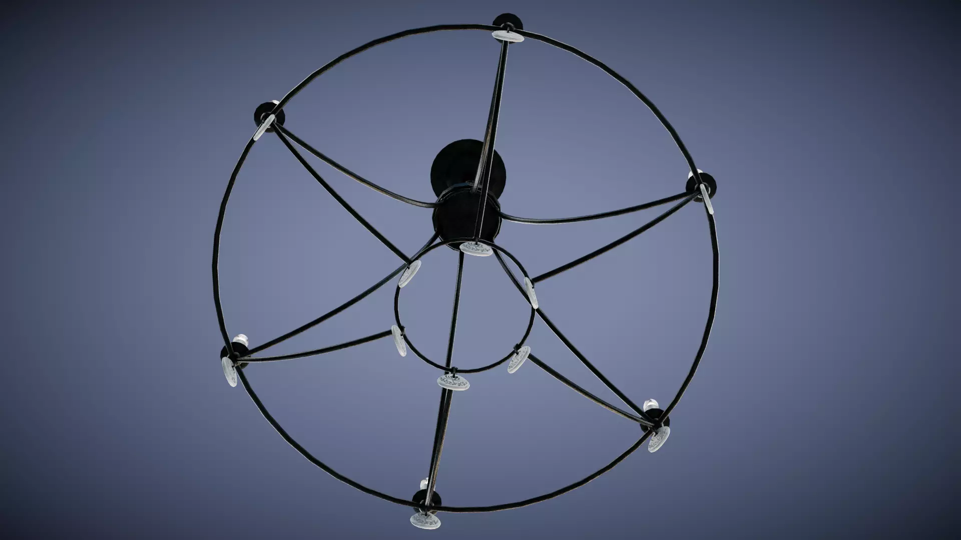 Novella Chandelier Low-poly 3D model_9