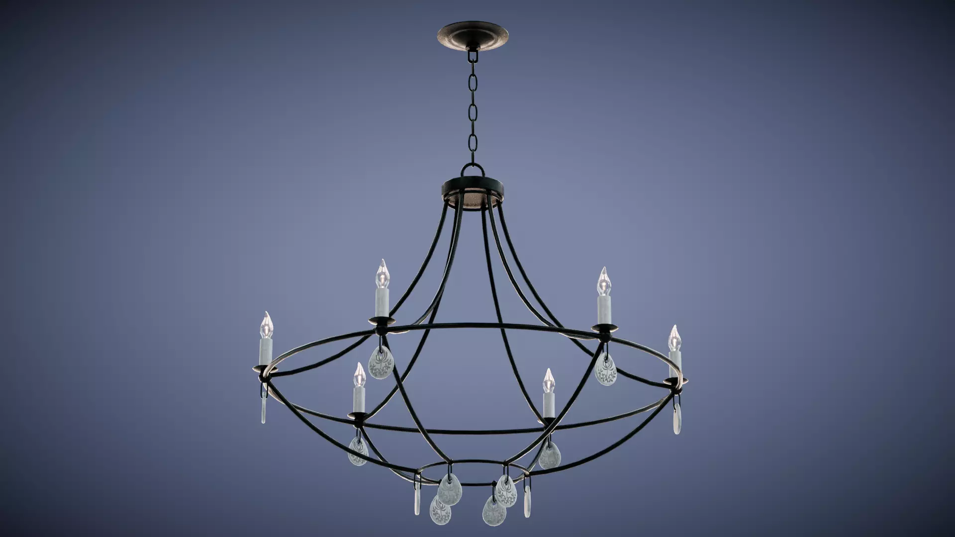 Novella Chandelier Low-poly 3D model_5