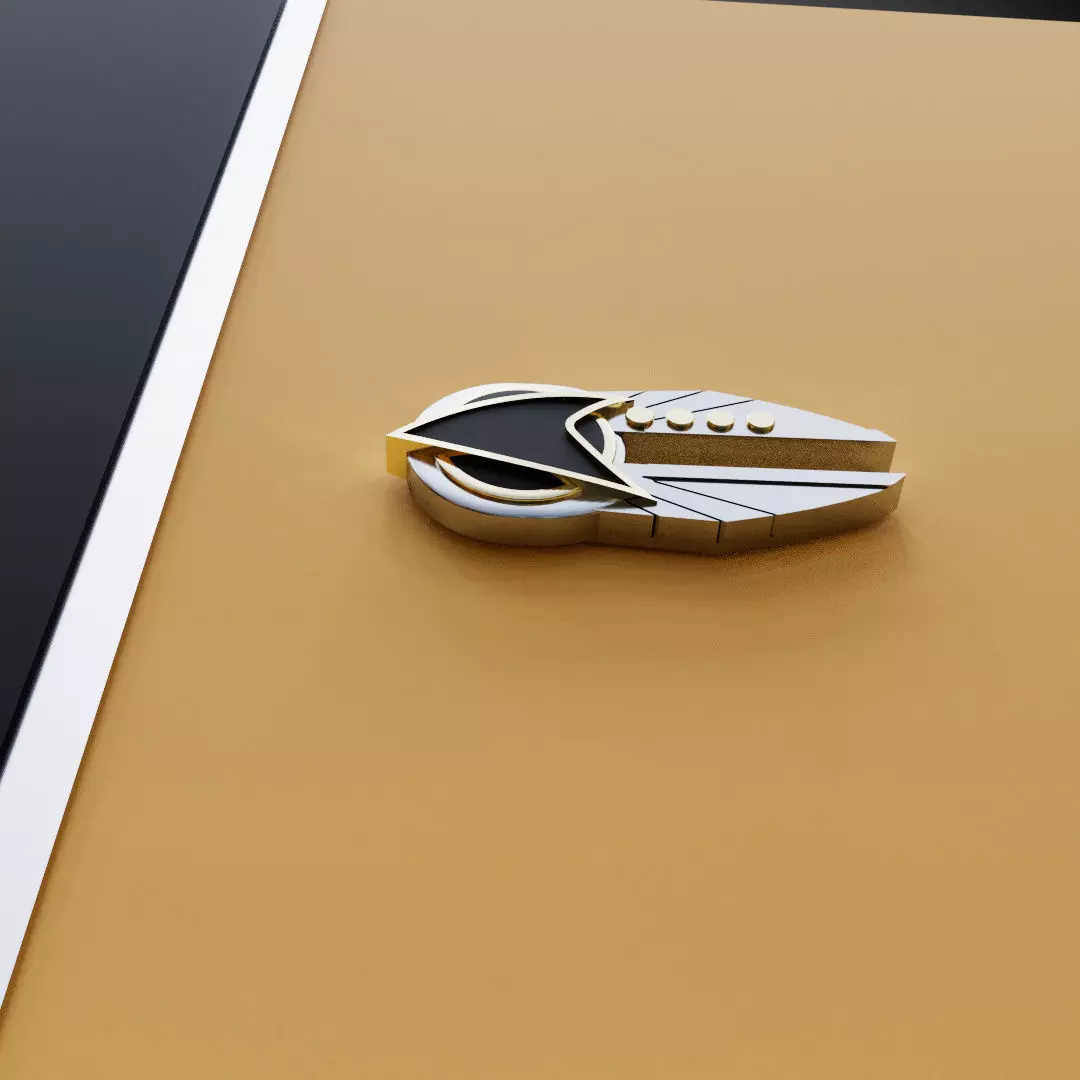 Star Trek Academy officer combadge  3D print model_3