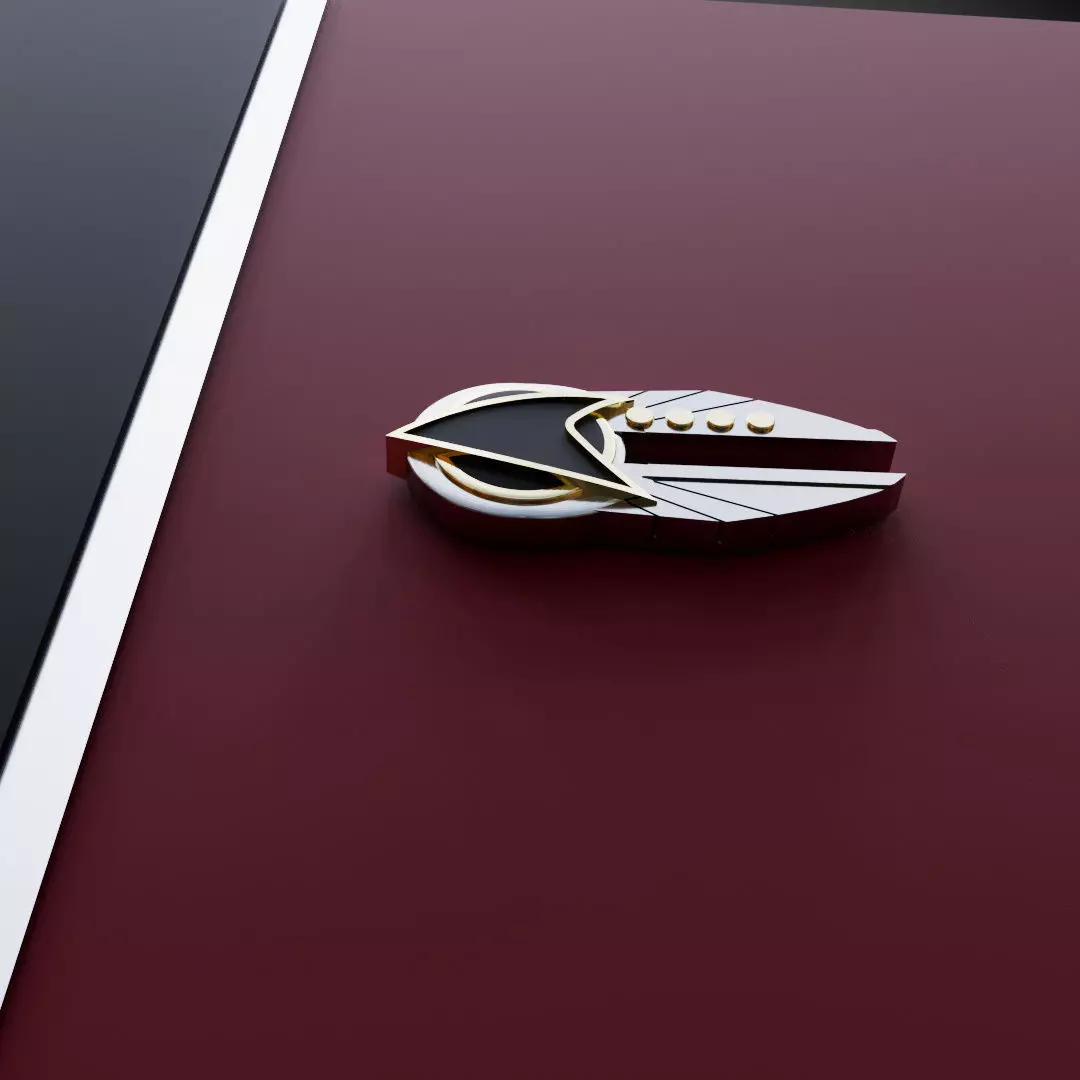 Star Trek Academy officer combadge  3D print model_2