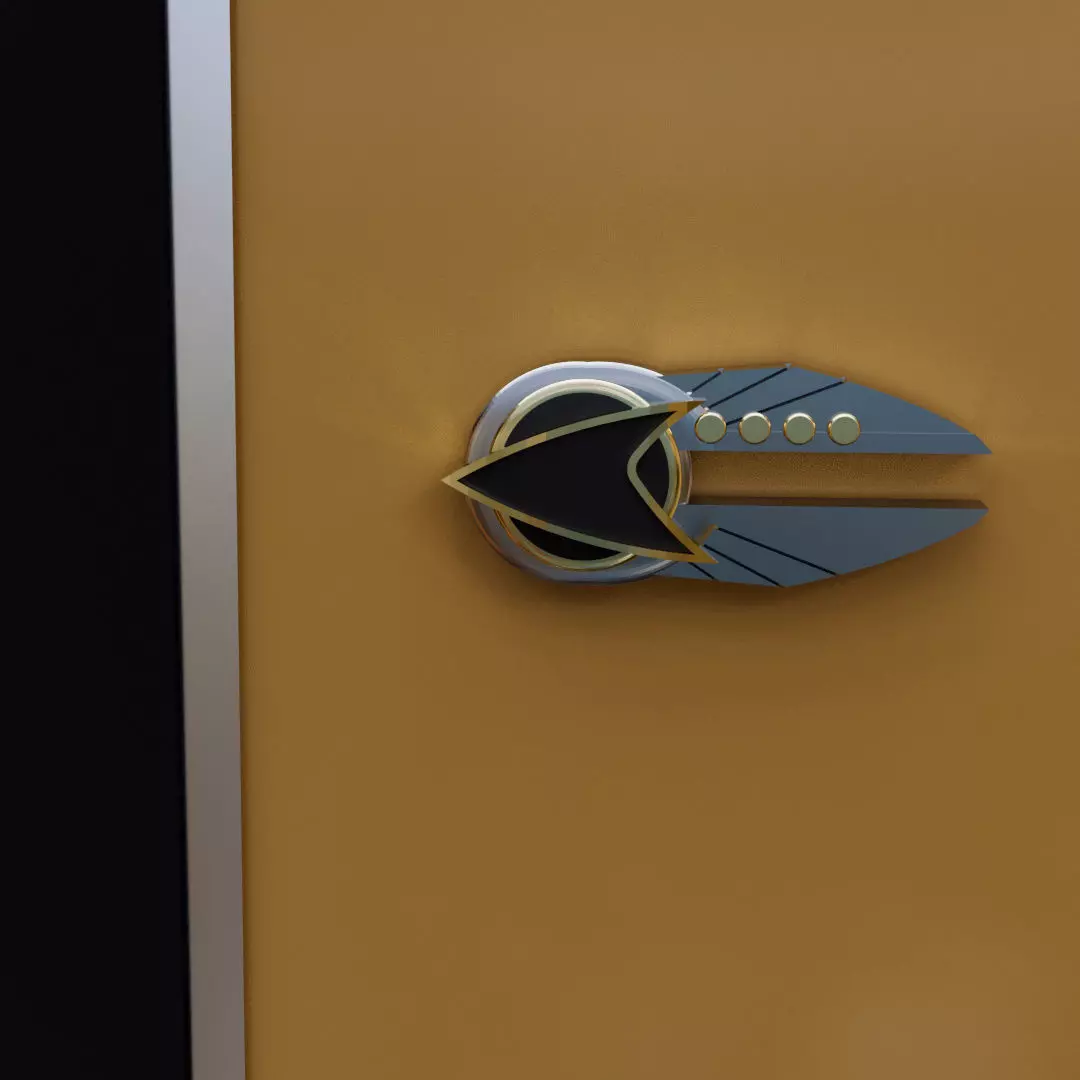 Star Trek Academy officer combadge  3D print model_1