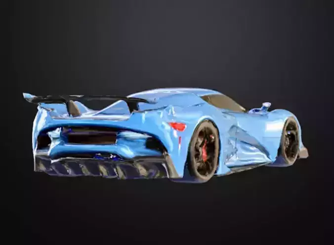 Unrivaled Aerodynamic Hypercar - 3D Model 