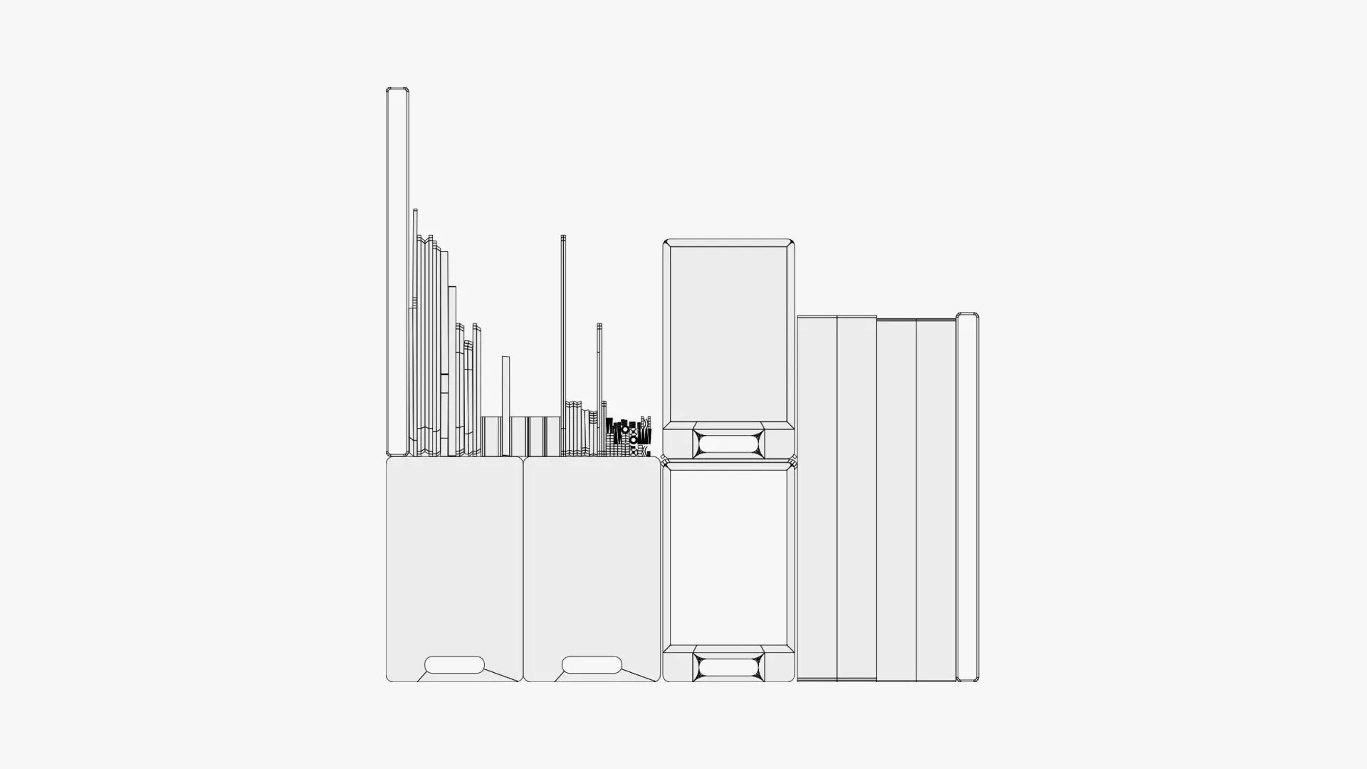 Steel Card Holder - Geometry Only No Textures No Materials 3D model_7