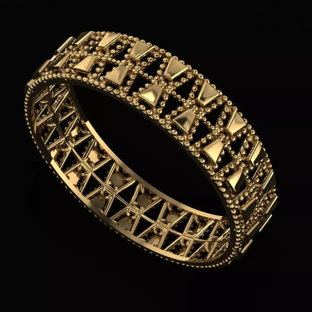 Arabic Tire Ring 3D print model_0