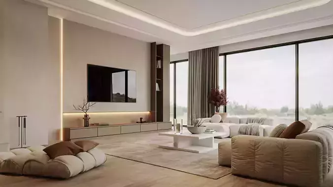 Modern Living Room  3D model
