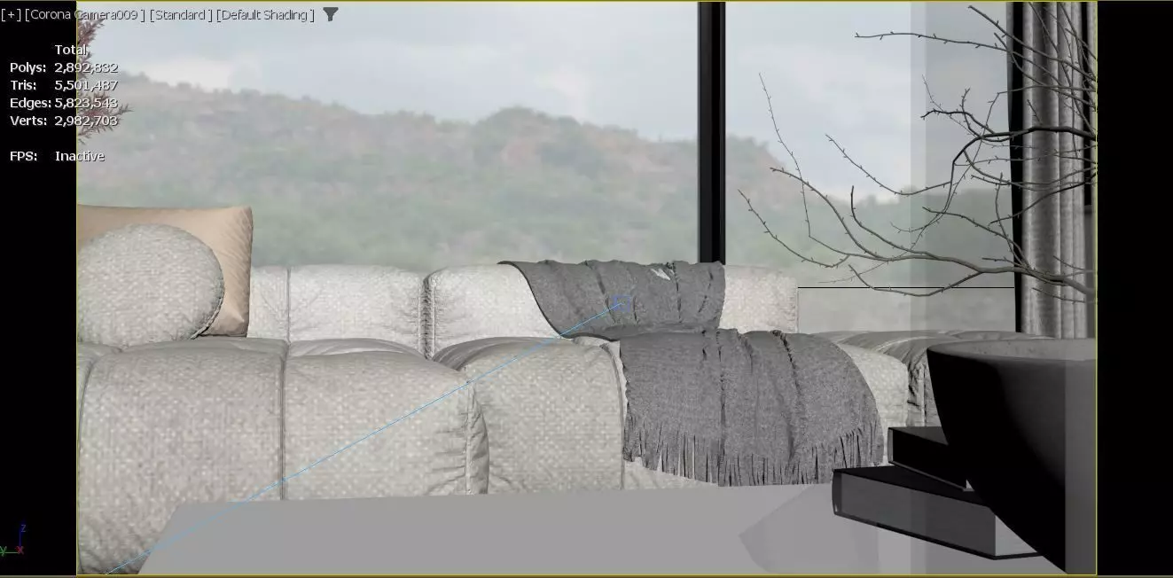 Modern Living Room 3D model_17