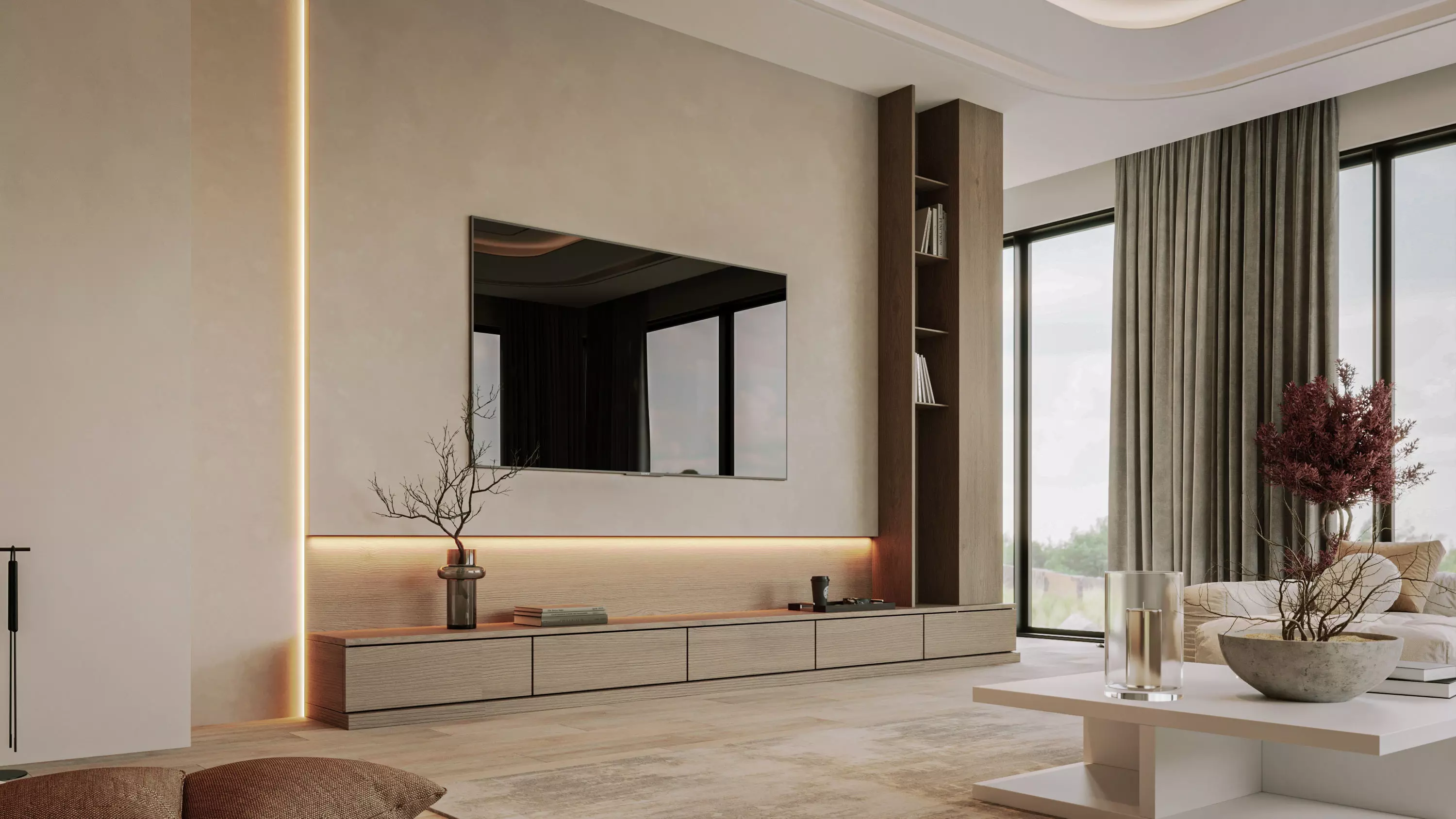 Modern Living Room 3D model_12