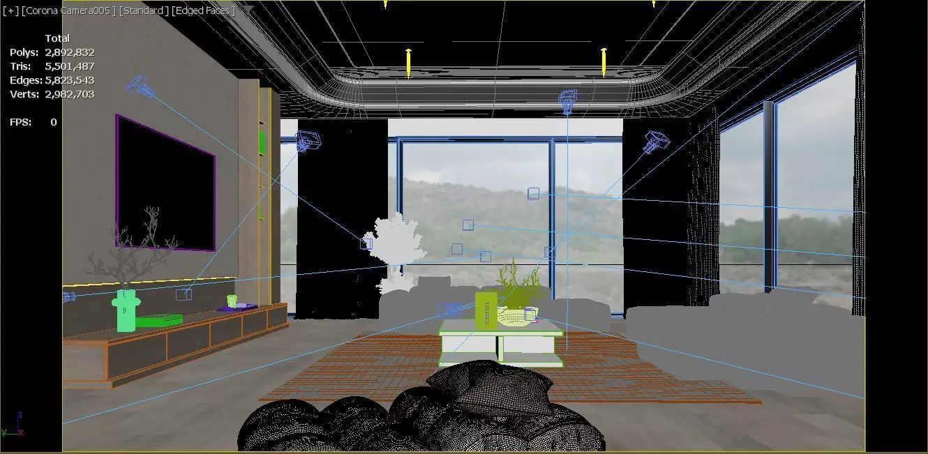 Modern Living Room 3D model_19