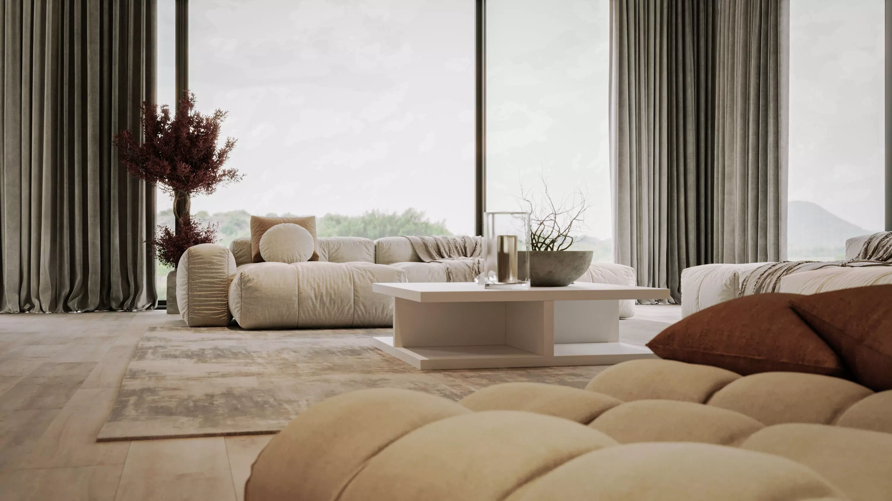 Modern Living Room 3D model_5