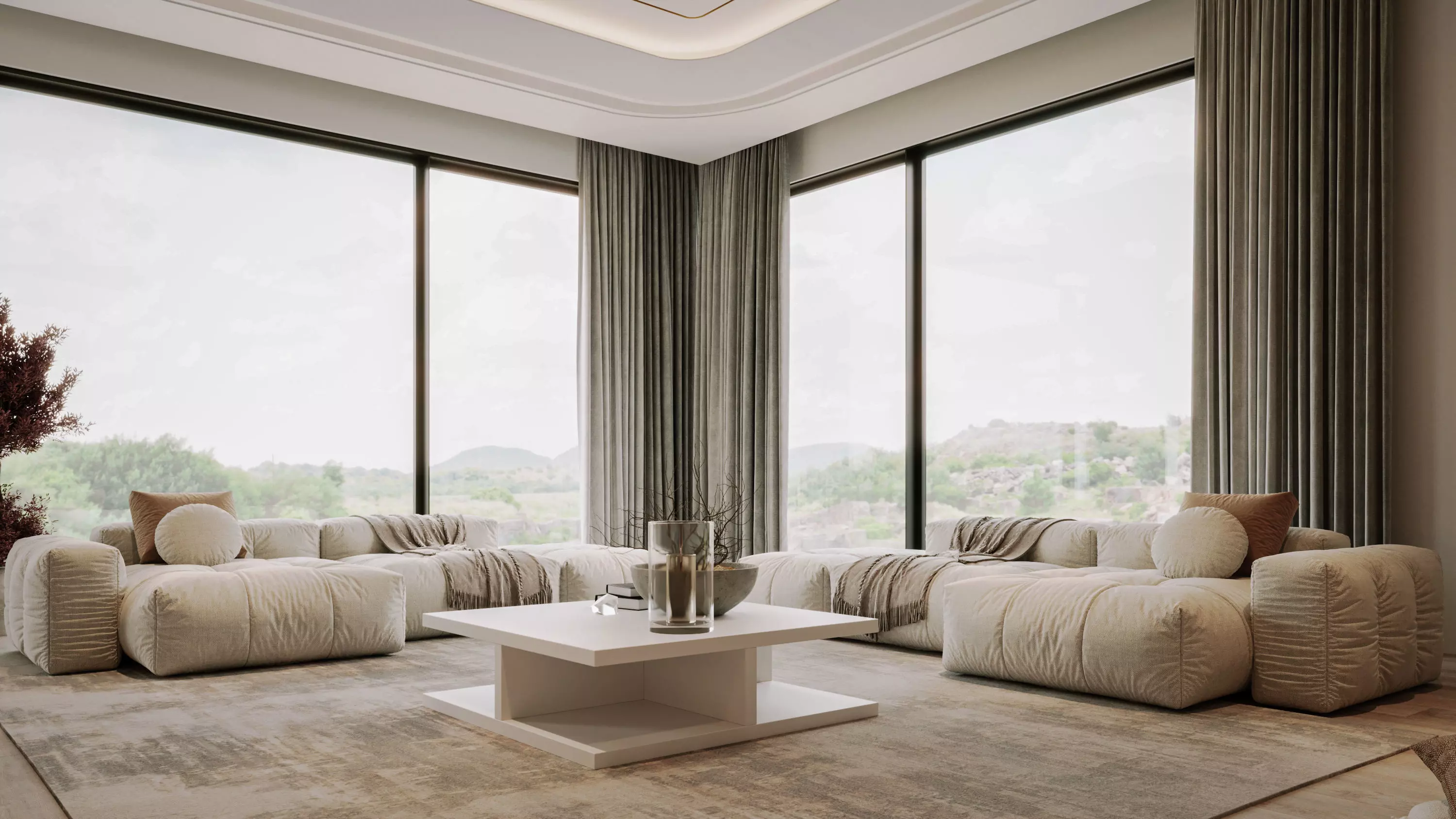 Modern Living Room 3D model_7