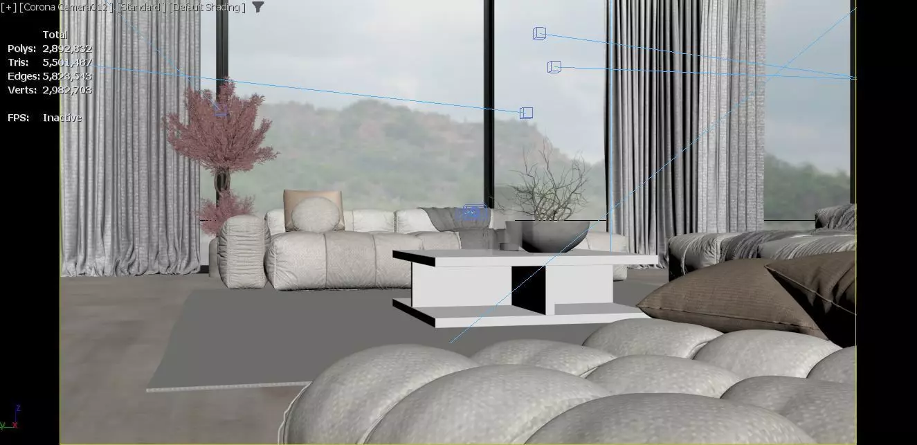 Modern Living Room 3D model_15
