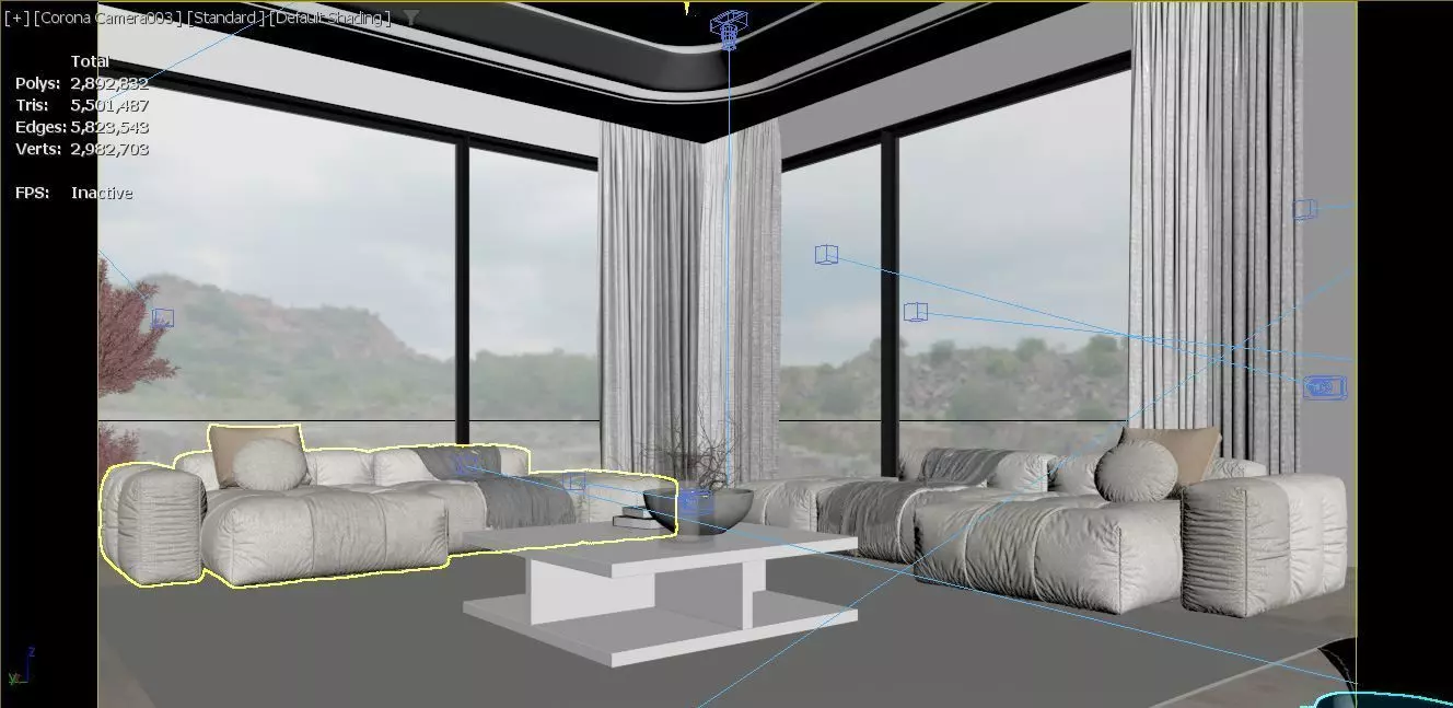 Modern Living Room 3D model_14