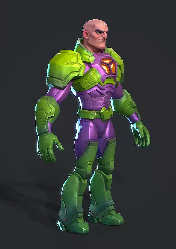  Lex Luthor Low-poly 3D model_7