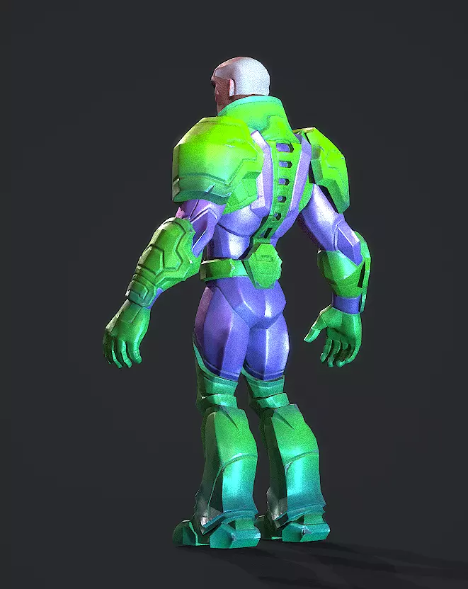  Lex Luthor Low-poly 3D model_4