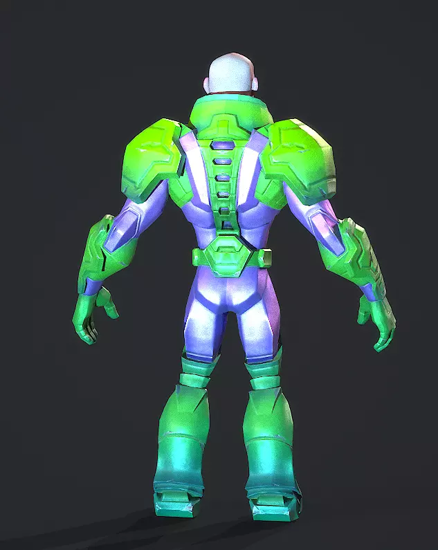  Lex Luthor Low-poly 3D model_5