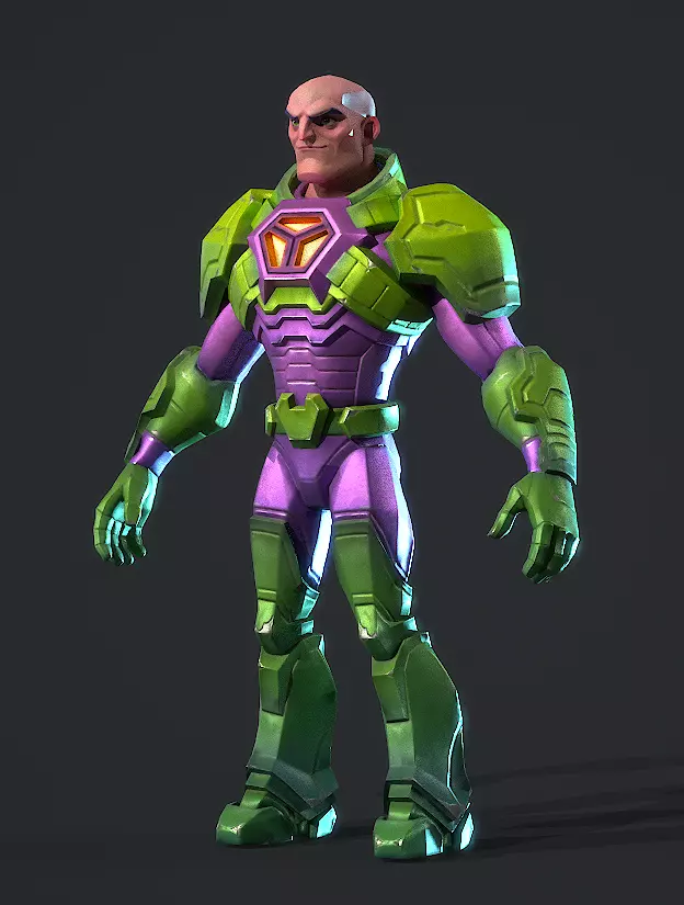  Lex Luthor Low-poly 3D model_2