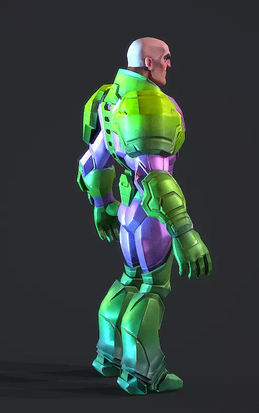  Lex Luthor Low-poly 3D model_6