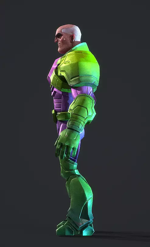  Lex Luthor Low-poly 3D model_3