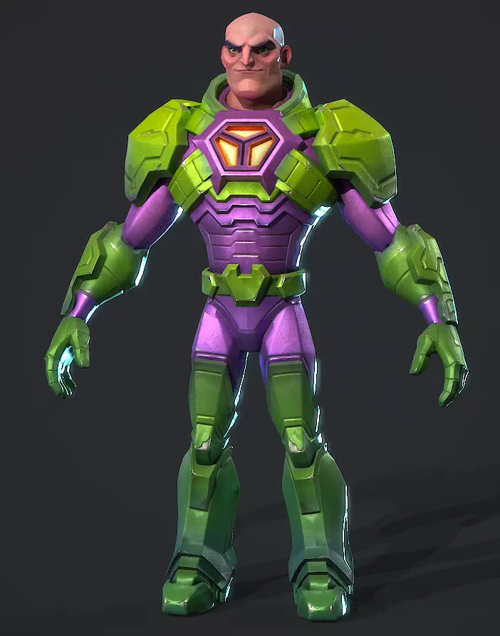  Lex Luthor Low-poly 3D model_9