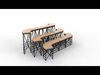 mobile bleacher modules 3D model_1