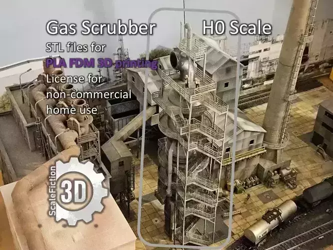 Industrial Gas Filter - H0 Scale 1-87