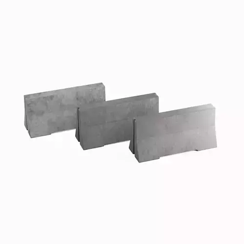 Concrete Barrier Set B Low-poly 3D model