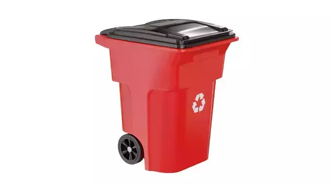 Trash Can - red